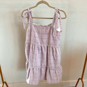 Shoulder Tie Mini Dress